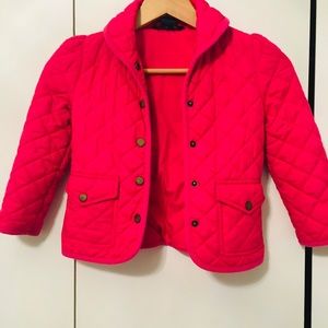 Girl quilted pink jacket